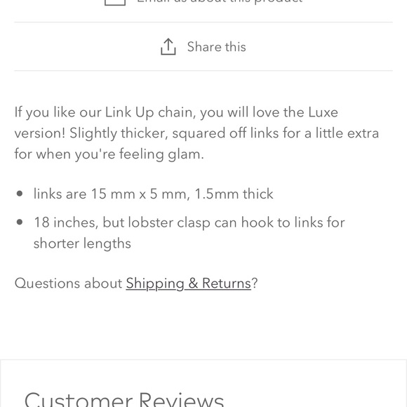 Elizabeth Stone Silver chain- top chain only - Picture 2 of 2